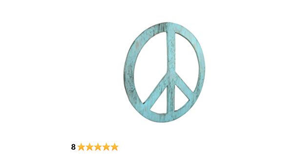 24" Big Peace Sign Boho Decor, Rustic Wooden, Shabby Chic : Handmade  Products – Amazon Intended For Trendy Peace Wood Wall Art (Photo 13 of 15)