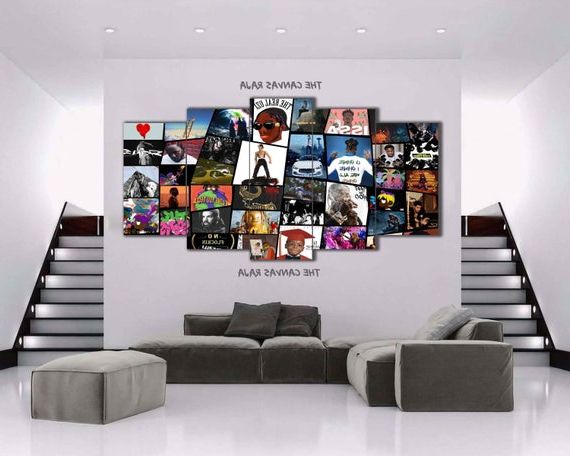 5 Panel Hip Hop Wall Art Rap Canvas Poster Album Cover Collage – Etsy France In Widely Used Hip Hop Design Wall Art (Photo 2 of 15)