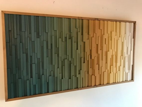 Abstract Modern Wood Wall Art Throughout 2018 Wood Wall Art/glade/ Modern Abstract Art Reclaimed – Etsy Italia (View 3 of 15)