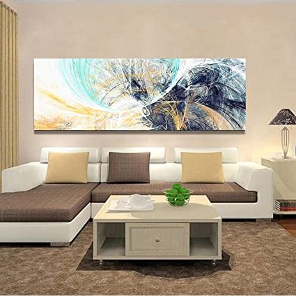 Abstract Painting On Canvas Posters And Prints Wall Art Creative Line  Decorative Pictures For Living Room Home Decor 40x120cm(16x47in) Inner  Frame : Amazon (View 9 of 15)