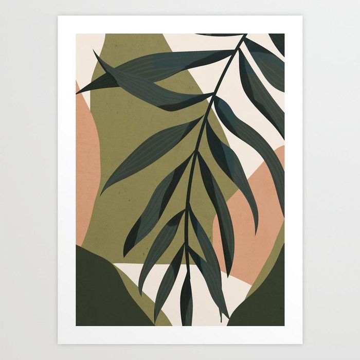 Abstract Tropical Foliage Wall Art With Regard To Famous Buy Tropical Leaf  Abstract Art Art Printthindesign. Worldwide Shipping  Available At Society (View 1 of 15)