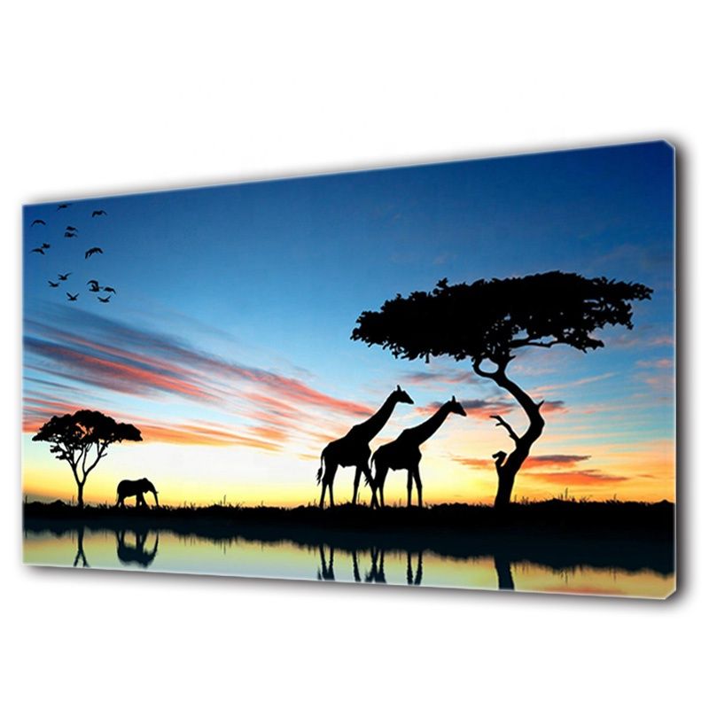 African Sunset Landscape Tropical Animal Art Canvas Wall Paintings For  Living Room Wall – Buy Wall Painting,paintings For Living Room Wall,wall  Art Canvas Painting Product On Alibaba With Regard To Preferred Tropical Evening Wall Art (View 14 of 15)