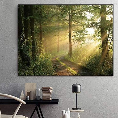 Alberi Foggy Morning Abstract Forest Poster Canvas Art Wall Picture For  Living Room Bedroom Office Home Decor 20x28cm Senza Cornice : Amazon.it:  Casa E Cucina For Favorite Forest Wall Art (Photo 9 of 15)