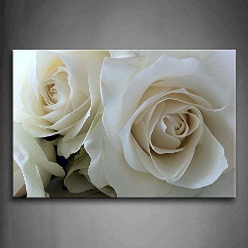 Amazon: First Wall Art – Huge Roses In Pure White Wall Art Painting  Pictures Print On Canvas Flower The Picture For Home Modern Decoration:  Posters & Prints With Well Known Roses Wall Art (View 5 of 15)