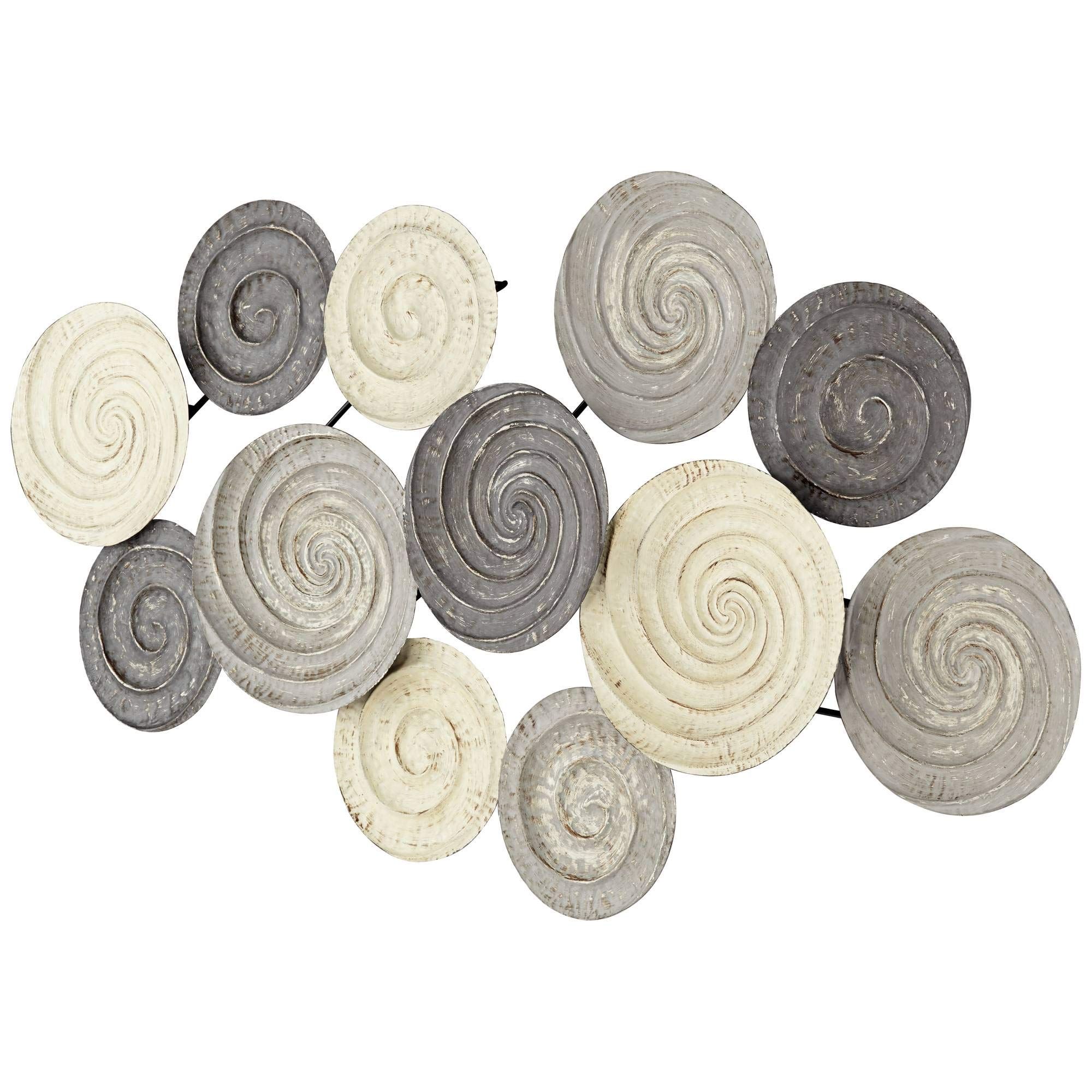 Amazon: Newhill Designs Spiral Circles 49 1/2" Wide Painted Modern  Metal Wall Art : Home & Kitchen With Regard To Recent Spiral Circles Wall Art (View 2 of 15)