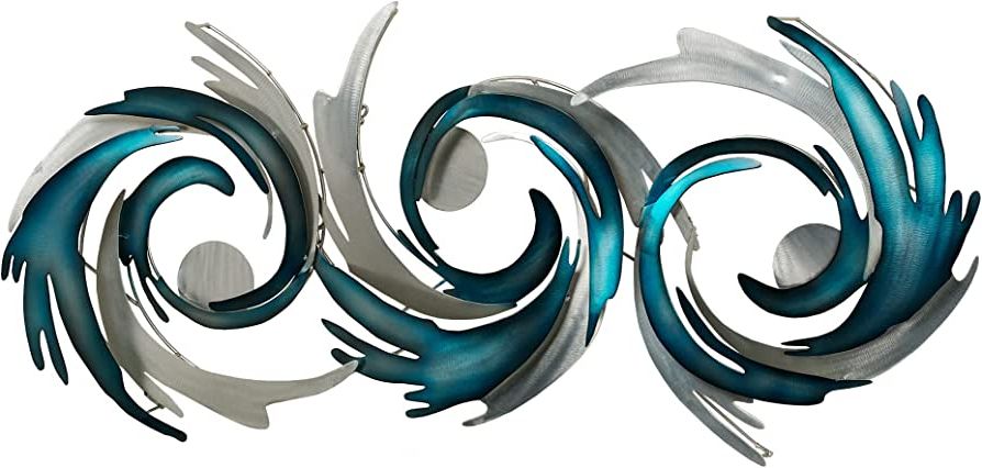 Amazon: Touch Of Class Perfect Storm Metal Wall Sculpture – Blue,  Silver – Large Dimensional – Steel – Handcrafted Modern Decor – Abstract  Geometric Art – Metallic Contemporary Sculptures For Bedroom : Home &  Kitchen In Most Recent Perfect Touch Wall Art (View 7 of 15)