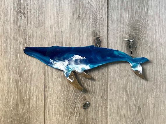 Beach Art Resin Whale Wall Decor Humpback Whale Decor Ocean – Etsy France For Well Known Whale Wall Art (View 3 of 15)