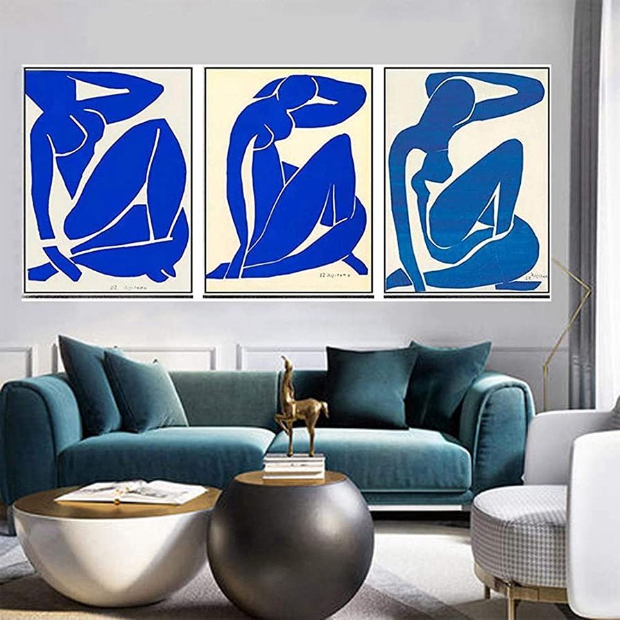 Best And Newest Amazon: Henri Matisse Painting Blue Nude Poster Blue Nude Wall Art  Prints Blue Nude Painting Matisse Art Picture Matisse Canvas Art Modern  Living Room Decor D415448: Posters & Prints Intended For Blue Nude Wall Art (View 7 of 15)