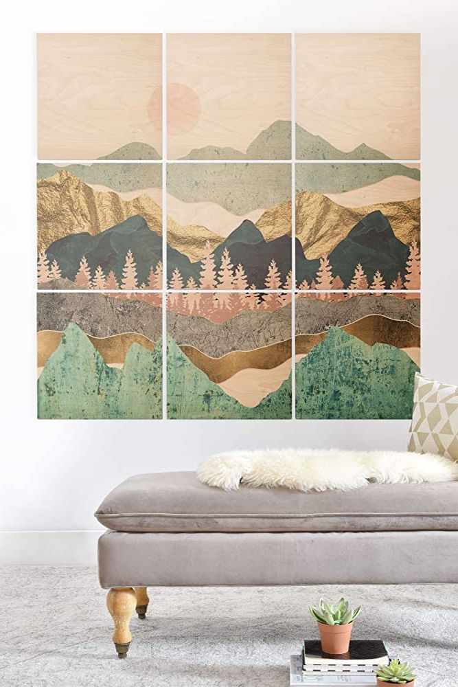 Best And Newest Amazon: Society6 Spacefrogdesigns Summer Vista Wood Wall Mural, 3 Ft X  3 Ft, Multi : Tools & Home Improvement In Summer Vista Wall Art (View 10 of 15)