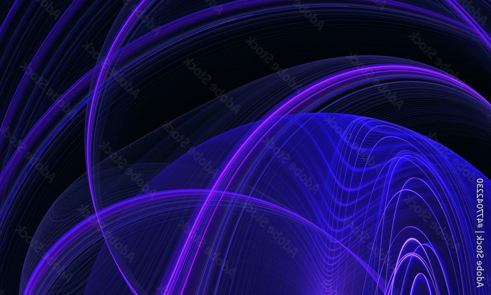 Best And Newest Cosmic Sound Wall Art Inside Dynamic Geometry Motion Of Violet Purple Curves In Various Planes Of  Digital 3d Artwork. Cosmic Soft Flow. Great As Wrapping, Electronics Cover  Print, Wall Art, Music, Rhythm, Sound, Decoration (View 7 of 15)