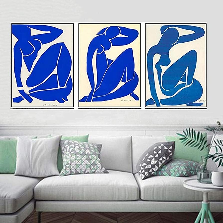 Blue Nude Wall Art In 2018 Amazon: Henri Matisse Painting Blue Nude Poster Blue Nude Wall Art  Prints Blue Nude Painting Matisse Art Picture Matisse Canvas Art Modern  Living Room Decor D415448: Posters & Prints (View 15 of 15)