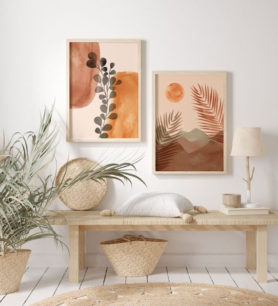 Boho Wall Art Sun Desert Print Modern Eucalyptus Art Print – Etsy Canada With Favorite Sun Desert Wall Art (View 12 of 15)