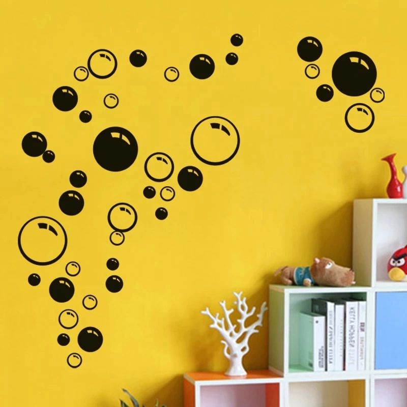 Bubble Wall Art Regarding Newest Creative Color Bubble Wall Sticker Kids Room Bathroom Glass Window  Background Decoration Art Decals Stickers Mural Wallpaper – Wall Stickers –  Aliexpress (Photo 4 of 15)