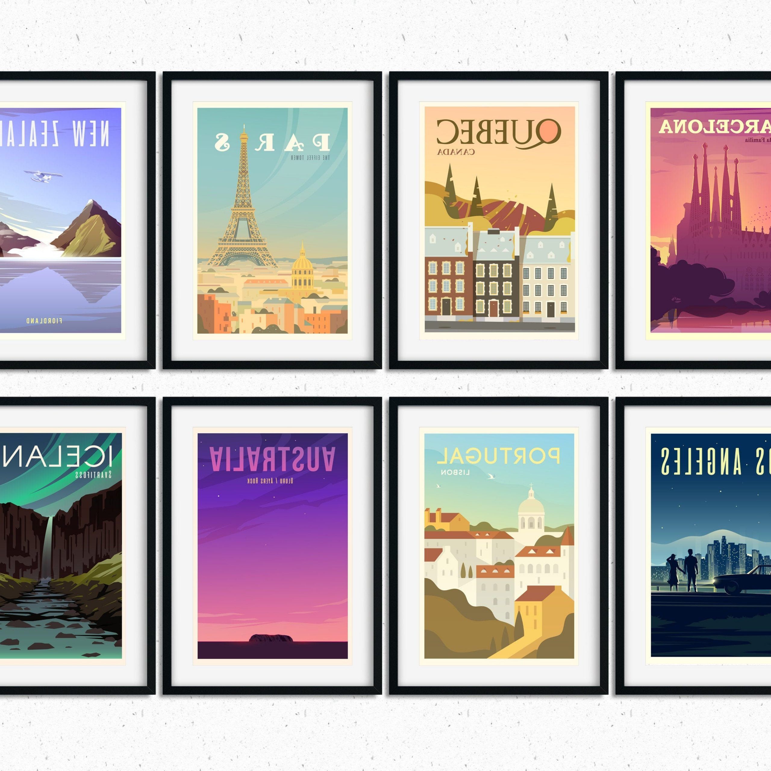 City Poster City Art City Wall Art City Print World Print – Etsy Canada With Famous Town Wall Art (View 7 of 15)