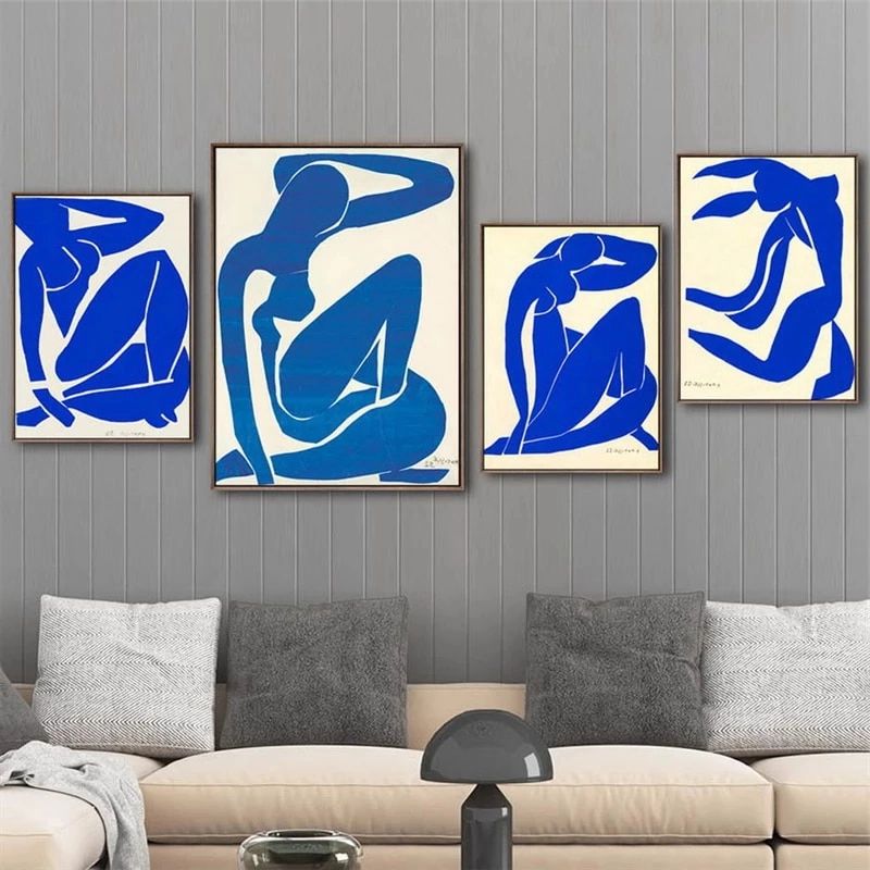 Current Famous Blue Nude Art Di Henri Matisse Dipinti Su Tela On The Wall Art  Poster E Stampe Nude Art Immagine Per Living Room Decor (View 1 of 15)