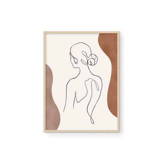 Current Female Wall Art Throughout Minimalist Wall Art Woman Art Printhaus And Hues Female – Etsy Italia (View 4 of 15)