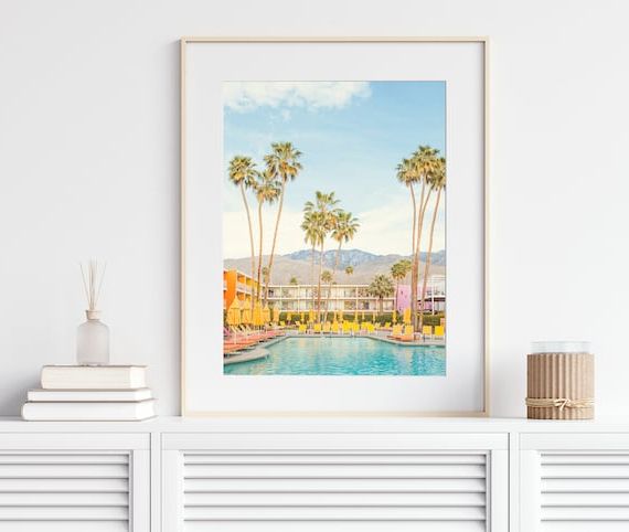 Current Palm Springs Wall Art Regarding Palm Springs Wall Art Ensemble De 3 Estampes Mid Century – Etsy France (View 11 of 15)
