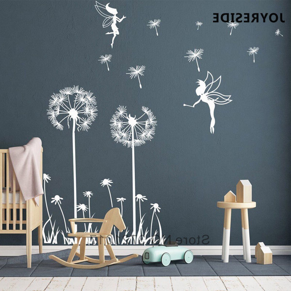 Dandelion Wall Decal Fairy Flying Magic Wall Stickers Homegirls Room Decor  Flower Vinyl Wallpaper Decals Fly Dandelion M305 – Wall Stickers –  Aliexpress Within Most Current Flying Dandelion Wall Art (View 15 of 15)