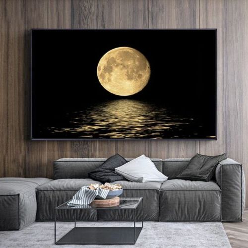 Ebay Intended For Most Popular The Moon Wall Art (Photo 10 of 15)