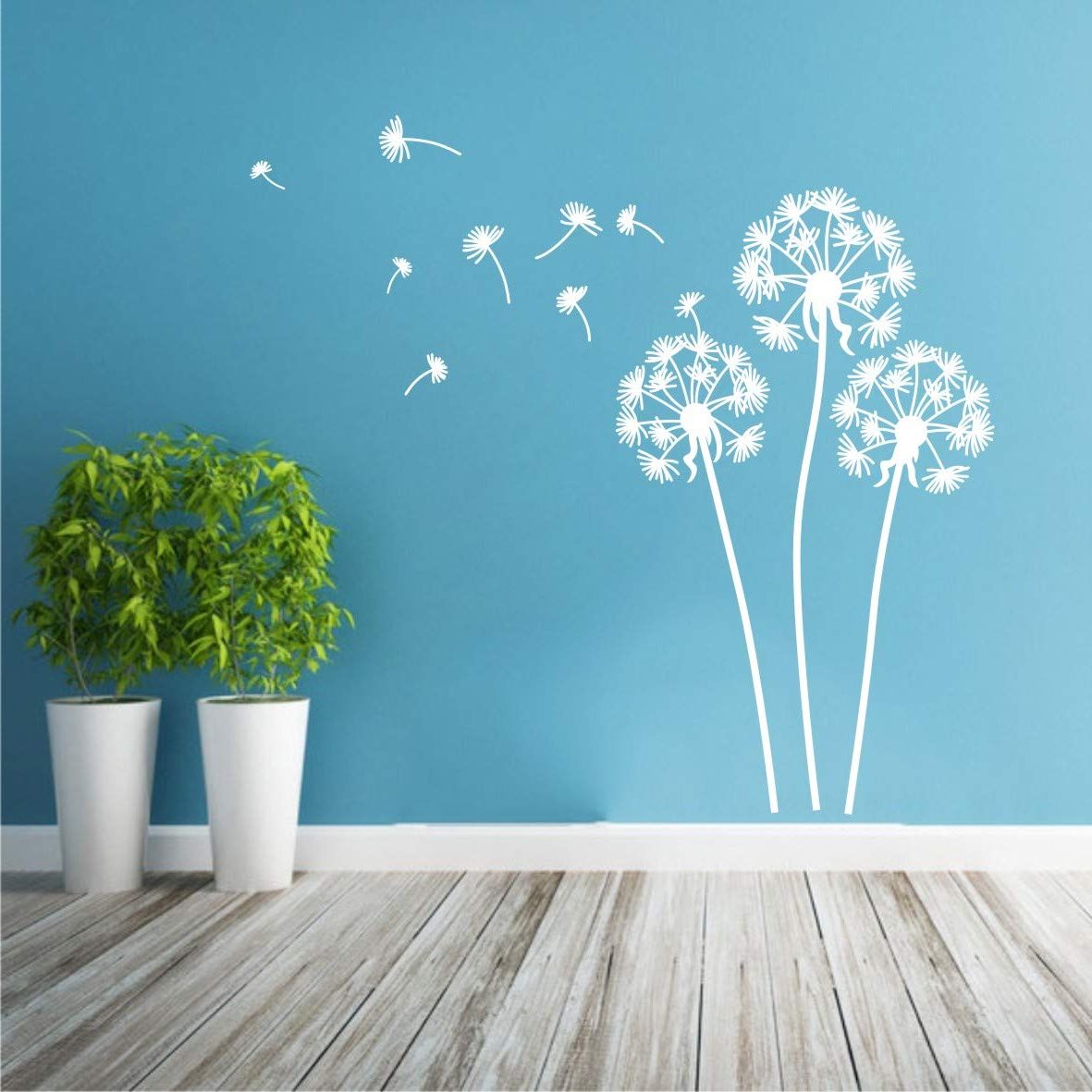 Famous Flying Dandelion Wall Art Intended For Wall Decal Flying Dandelion Plant Vinyl Wall Stickers Home Living Room Decor  Kids Nursery Room Removable (View 12 of 15)