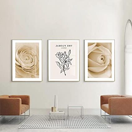Fashionable Line Abstract Wall Art With Abstract Rose Flower Line Wall Art Canvas Painting Modern Minimalist Poster  E Print Nordic Picture Living Room Home Decor 20"x28"x3panels : Amazon.it:  Casa E Cucina (Photo 5 of 15)