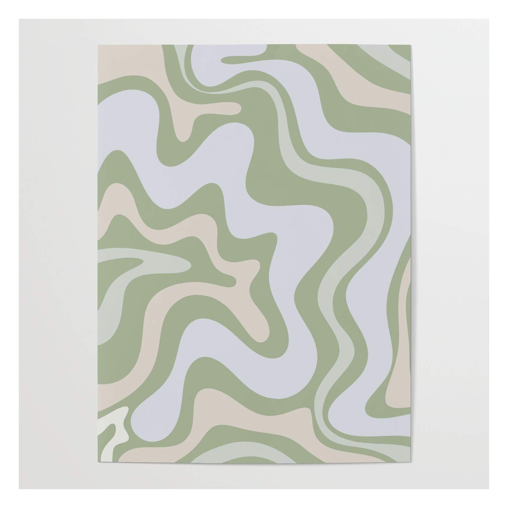 Favorite Amazon: Society6 Liquid Swirl Contemporary Abstract Pattern In Light  Sage Greenkierkegaard Design Studio Art Poster – 12" X 16": Posters &  Prints With Regard To Liquid Swirl Wall Art (View 2 of 15)