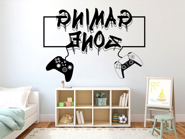 Games Wall Art Throughout Recent Gamer Wall Decal Custom Controller Decal Video Game Wall – Etsy (View 11 of 15)