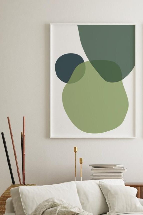 Green Abstract Geometric Simple And Minimalist Wall Art (View 14 of 15)