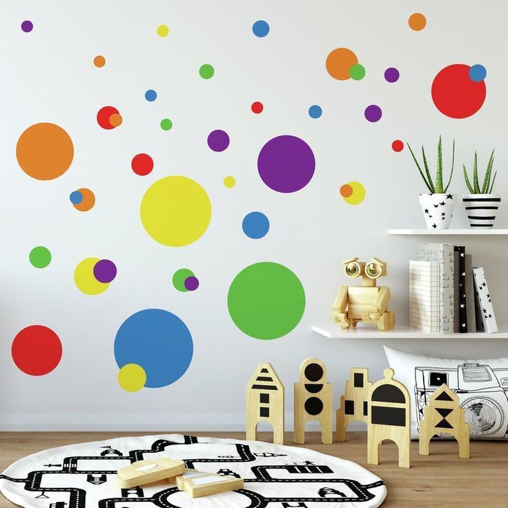 Kids Wall Decor, Colorful Room Decor, Polka Dot  Walls (View 14 of 15)