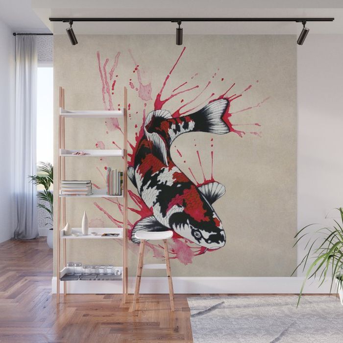 Koi Wall Art In Most Recent Koi Wall Muralpuddingshades (View 7 of 15)