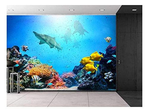 Large Wall Underwater Scene With S – Wall Murals With Latest Underwater Wall Art (Photo 12 of 15)