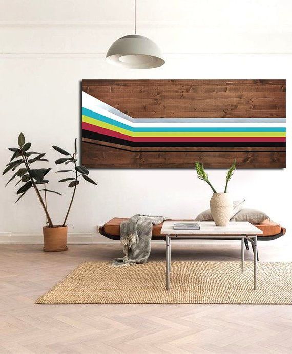 Latest Abstract Modern Wood Wall Art With Regard To Metal Wall Art – Wood Wall Art – Modern Geometric Painting Home Decor  Minimalist Large Contemporary Woodwork Abstract Sculpture (View 4 of 15)
