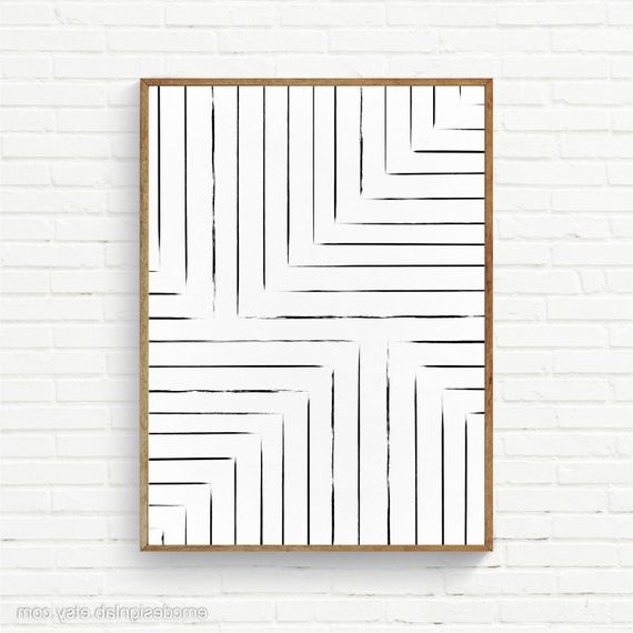 Latest Minimalist Black Lines Wall Art Minimal Lines Posters 18x24 – Etsy Italia Regarding Lines Wall Art (View 3 of 15)