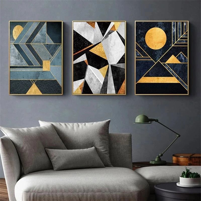 Luxury Geometric Pattern Canvas Wall Art Print Nordic Poster Abstract  Painting Decorative Picture Modern Living Room Decoration – Painting &  Calligraphy – Aliexpress With Most Up To Date Abstract Pattern Wall Art (View 9 of 15)