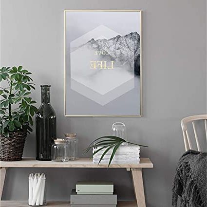 Minimalist Landscape Wall Art In Well Liked Nordic Love Life Canvas Posters And Prints Minimalist Landscape Wall Art  Painting Picture For Living Room Home Decor (50x70cm / 19.7 « X27.6 ») Sans  Cadre : Amazon (View 6 of 15)