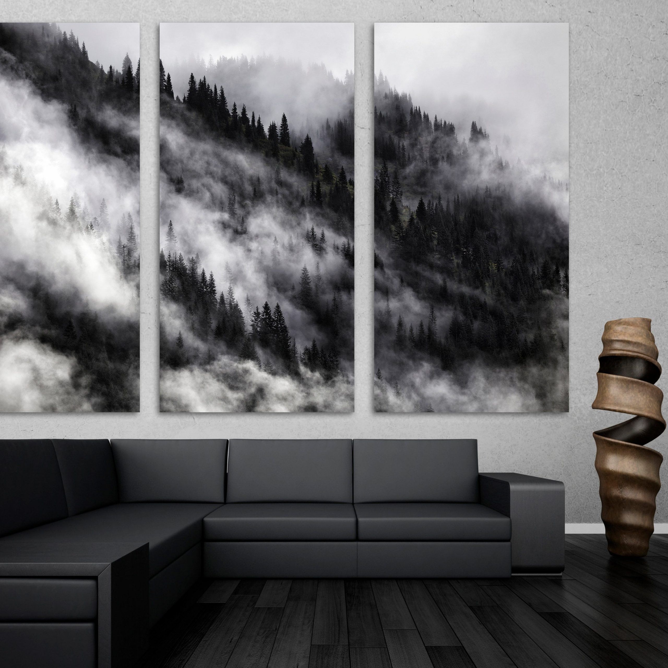 Misty Pines Print – Etsy Pertaining To Most Recently Released Misty Pines Wall Art (View 6 of 15)