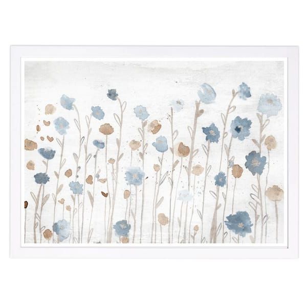 Most Current Soft Blue Wall Art Pertaining To Wynwood Studio Beautiful Growth Light Blue' Framed Nature Art Print 13 In.  X 19 In (View 13 of 15)