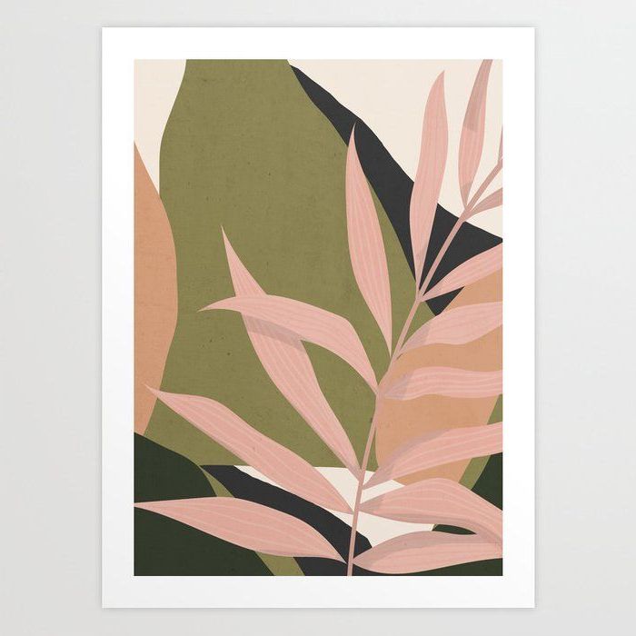 Most Recent Abstract Tropical Foliage Wall Art In Buy Tropical Leaf  Abstract Art 2 Art Printthindesign. Worldwide  Shipping Available At Society (View 11 of 15)