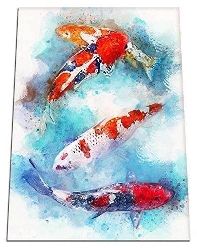 Most Recent Amazon: Koi Fish Painting Print – Japanese Carp Wall Art – Pond Fish  Watercolor – Sea Life – Tank Home Decor – Gift Idea – Housewarming :  Handmade Products For Koi Wall Art (View 6 of 15)