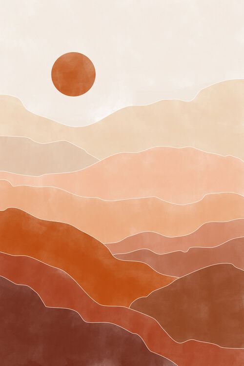 Most Recently Released Abstract Terracotta Landscape Wall Art Pertaining To Illustration Artistiques (View 1 of 15)
