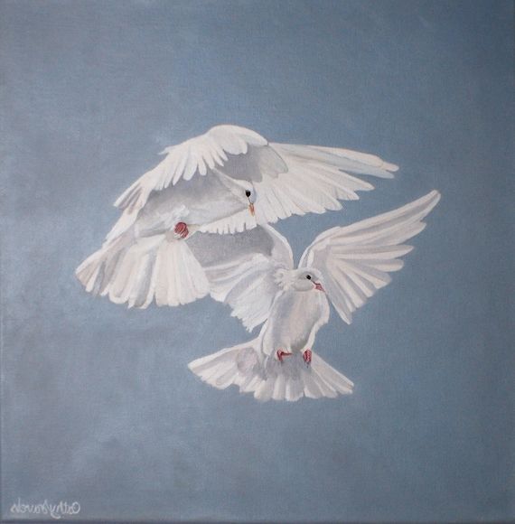 Most Up To Date Doves Wall Art Peace Dove Painting Doves Gift Pigeon Art – Etsy Italia With Regard To Pigeon Wall Art (View 3 of 15)