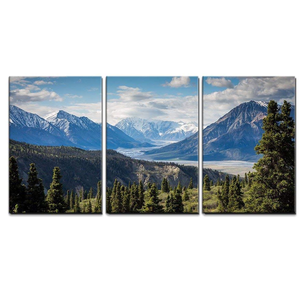 Mountains And Hills Wall Art Intended For Preferred Wall26 3 Piece Canvas Wall Art – Mountains Panorama Snowy Peaks And The  Green Hills – Modern Home Decor Stretched And Framed Ready To Hang –  16"x24"x3 Panels – Walmart (View 15 of 15)