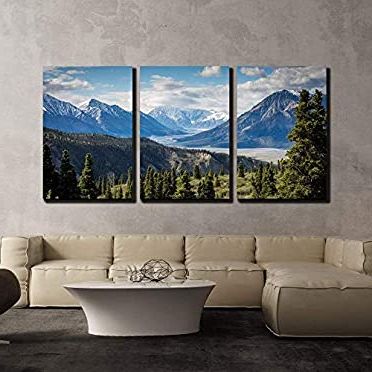 Mountains And Hills Wall Art Within Most Up To Date 3 Piece Canvas Wall Art – Mountains – Canvas Art (View 12 of 15)
