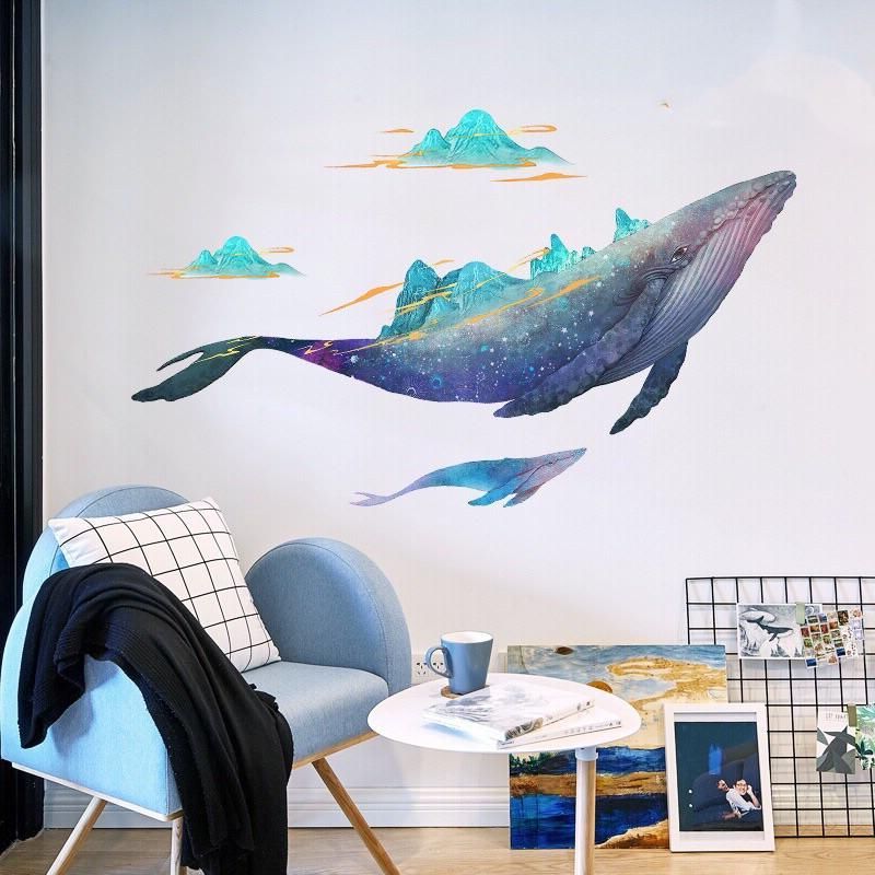 Mural Art, Whale Wall Decals, Canvas Painting Diy For Latest Whale Wall Art (View 8 of 15)