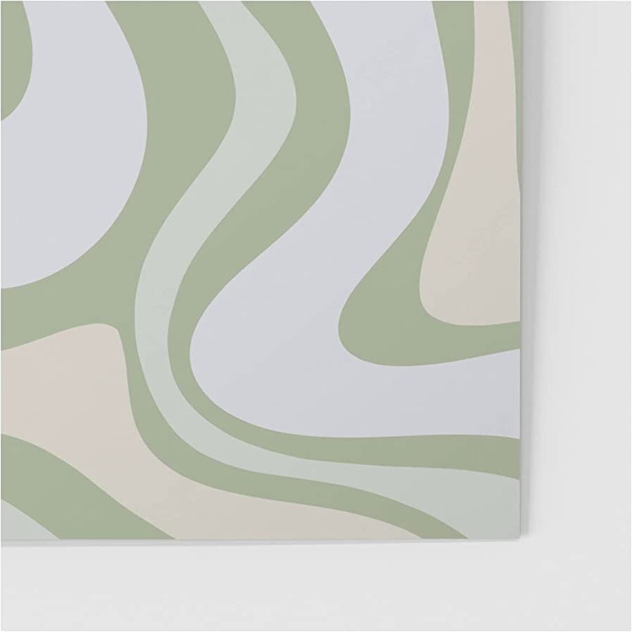 Newest Liquid Swirl Wall Art For Amazon: Society6 Liquid Swirl Contemporary Abstract Pattern In Light  Sage Greenkierkegaard Design Studio Art Poster – 12" X 16": Posters &  Prints (View 14 of 15)