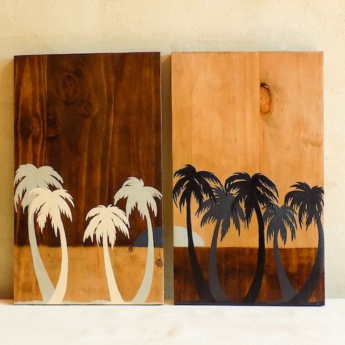 Newest Summers Wood Wall Art With Palm Tree Wall Art Wood Wall Art Set Tropical Modern Wood – Etsy (Photo 8 of 15)
