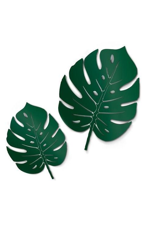 Newest Tropical Leaves Wall Art With 4art Works Tropical Leaves Wall Art (View 10 of 15)