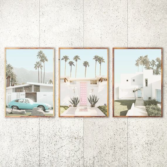 Palm Springs Wall Art Within Well Known Palm Springs Wall Art California Print Palm Tree Print – Etsy France (View 15 of 15)