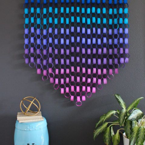 Paper Art Wall Art With Well Liked Ombre Paper Chain Wall Hanging – Design Improvised (View 6 of 15)