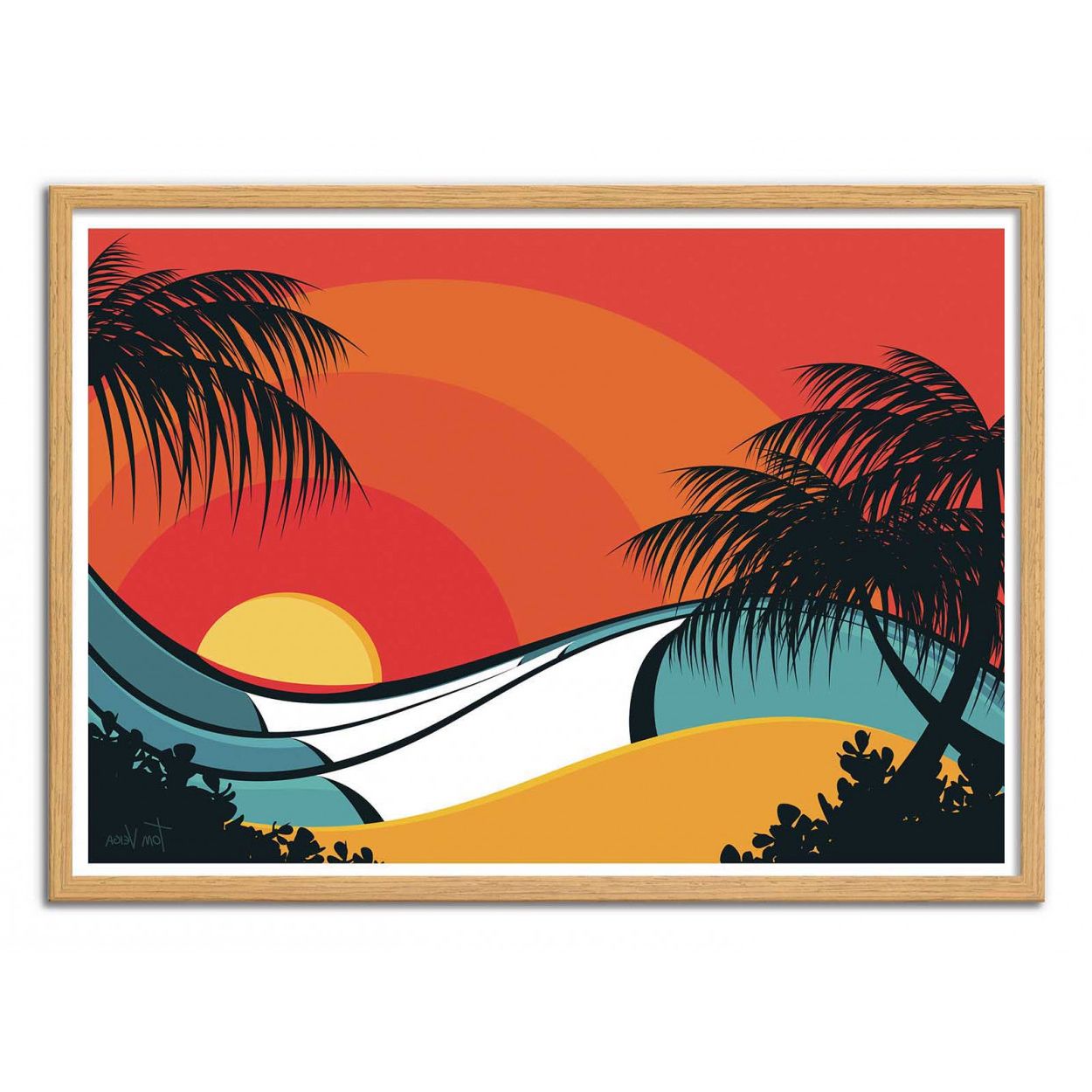 Popular Waves Wall Art Pertaining To Art Poster Beach And Surf – Pipeline Waves,tom Veiga (View 12 of 15)